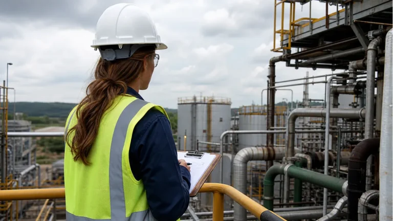 Fiscalização ambiental em área industrial de São Paulo
